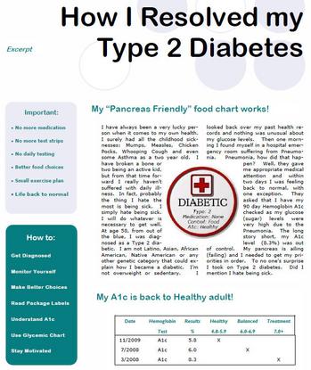 Preview the excerpt of How I Resolved my Type2 Diabetes